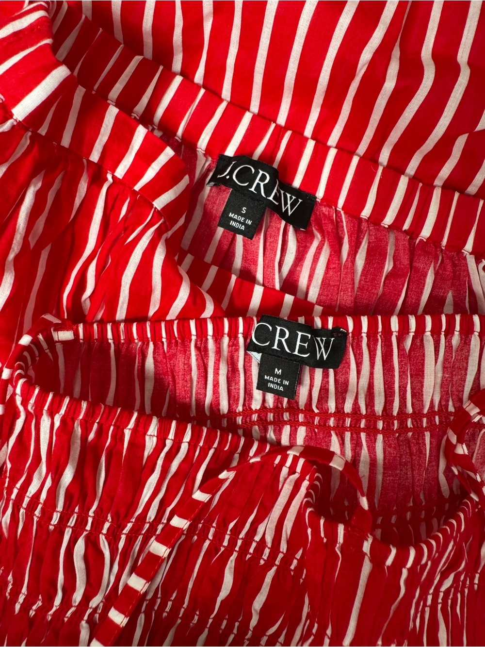 J Crew Americana Red and White Striped Two-Piece Lightweight Cotton Set - Picture 5 of 5